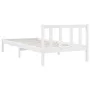 Estructura de cama de madera maciza de pino blanco 100x200 cm de vidaXL, Camas y somieres - Ref: Foro24-810073, Precio: 94,05...