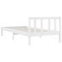 Solid white pine wood bed frame 100x200 cm by vidaXL, Beds and slatted bases - Ref: Foro24-810073, Price: 98,05 €, Discount: %