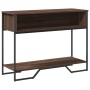 Mesa consola madera de ingeniería marrón roble 100x35x74,5 cm