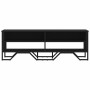 Mueble de TV madera de ingeniería negro 122x34x41 cm