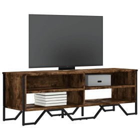 Mueble de TV madera de ingeniería roble ahumado 122x34x41 cm Mueble de TV madera de ingeniería roble ahumado 122x34x41 cm