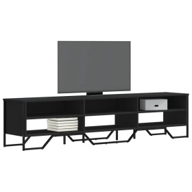 Mueble de TV madera de ingeniería negro 180x34x41 cm Mueble de TV madera de ingeniería negro 180x34x41 cm