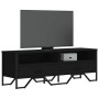 Mueble de TV madera de ingeniería negro 122x34x41 cm