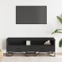 Mueble de TV madera de ingeniería negro 122x34x41 cm