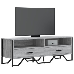 Mueble de TV madera de ingeniería gris sonoma 122x34x41 cm Mueble de TV madera de ingeniería gris sonoma 122x34x41 cm