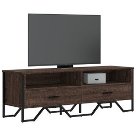 Mueble de TV madera de ingeniería marrón roble 122x34x41 cm Mueble de TV madera de ingeniería marrón roble 122x34x41 cm