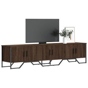 Mueble de TV madera de ingeniería roble marrón 180x34x41 cm