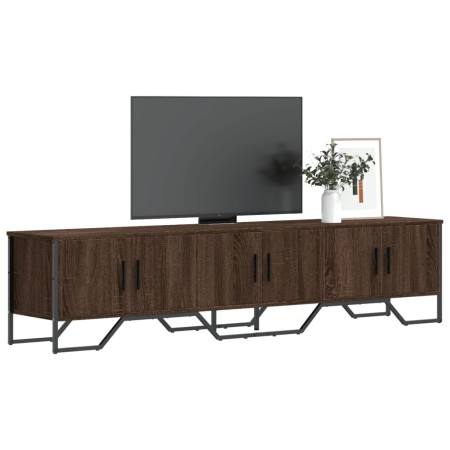 Mueble de TV madera de ingeniería roble marrón 180x34x41 cm