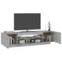 Mueble de TV con luces LED gris Sonoma 160x35x40 cm de vidaXL, Muebles TV - Ref: Foro24-815727, Precio: 116,31 €, Descuento: %