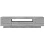 Mueble de TV con luces LED gris Sonoma 160x35x40 cm de vidaXL, Muebles TV - Ref: Foro24-815727, Precio: 128,18 €, Descuento: %