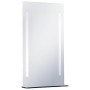 Espejo de pared de baño con LED y estante 60x100 cm