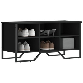 Mueble zapatero madera de ingeniería negro 90x38x45,5 cm Mueble zapatero madera de ingeniería negro 90x38x45,5 cm