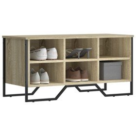 Zapatero de madera de ingeniería roble Sonoma 90x38x45,5 cm en Zapateros y organizadores de calzado | Comprar online en Foro24