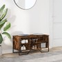 Zapatero de madera de ingeniería roble ahumado 90x38x45,5 cm