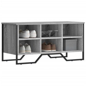 Zapatero de madera de ingeniería gris Sonoma 90x38x45,5 cm Zapatero de madera de ingeniería gris Sonoma 90x38x45,5 cm