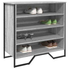 Zapatero de madera de ingeniería gris Sonoma 80x38x78 cm