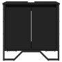 Armario para lavabo de baño madera ingeniería negro 60x35x60 cm