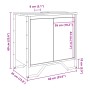 Armario para lavabo de baño madera ingeniería negro 60x35x60 cm