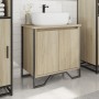 Armario lavabo baño madera ingeniería roble Sonoma 60x35x60 cm