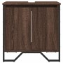 Armario lavabo baño madera ingeniería marrón roble 60x35x60 cm