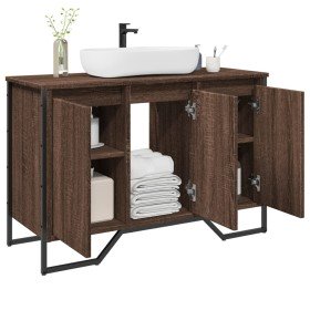 Armario lavabo baño madera ingeniería marrón roble 91x35x60 cm Armario lavabo baño madera ingeniería marrón roble 91x35x60 cm