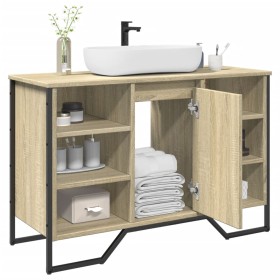 Armario lavabo baño madera ingeniería roble Sonoma 91x35x60 cm Armario lavabo baño madera ingeniería roble Sonoma 91x35x60 cm