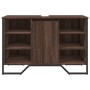 Armario lavabo baño madera ingeniería marrón roble 91x35x60 cm