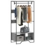 Armario de madera de ingeniería gris Sonoma 90x50x180 cm en Organizadores de vestidores y perchas de barra | Comprar online en F