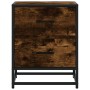 Mesita de noche madera de ingeniería roble ahumado 40x31x50 cm