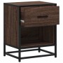 Mesita de noche madera de ingeniería marrón roble 40x31x50 cm