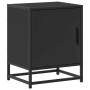Mesitas de noche 2uds madera ingeniería negro 40x31x50 cm metal en Mesitas de noche | Comprar online en Foro24