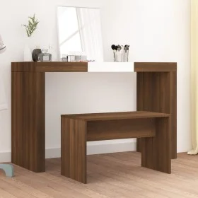 Brown oak veneer dressing stool 70x35x45 cm by vidaXL, vanity benches - Ref: Foro24-820525, Price: 27,67 €, Discount: %