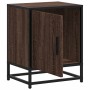 Mesita de noche madera ingeniería roble marrón 40x31x50cm metal en Mesitas de noche | Comprar online en Foro24