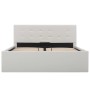 Hydraulic canapé bed white synthetic leather 120x200 cm by vidaXL, Beds and slatted bases - Ref: Foro24-285518, Price: 298,25...