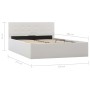 Hydraulic canapé bed white synthetic leather 120x200 cm by vidaXL, Beds and slatted bases - Ref: Foro24-285518, Price: 298,25...