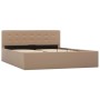 Cama canapé hidráulica cuero sintético capuchino 140x200 cm de vidaXL, Camas y somieres - Ref: Foro24-285531, Precio: 318,30 ...