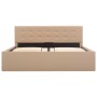 Cama canapé hidráulica cuero sintético capuchino 140x200 cm de vidaXL, Camas y somieres - Ref: Foro24-285531, Precio: 318,30 ...