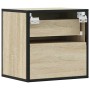 Mesitas de noche de pared 2 unidades roble Sonoma 40x31x39,5 cm en Mesitas de noche | Comprar online en Foro24