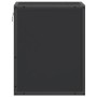 Mesita de noche de pared negra 40x31x39,5 cm