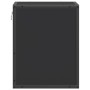 Mesitas de noche de pared 2 unidades negra 40x31x39,5 cm