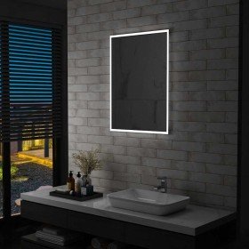 Espejo de pared de baño con LED 60x80 cm