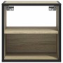Mesitas de noche de pared 2 unidades roble Sonoma 40x31x39,5 cm en Mesitas de noche | Comprar online en Foro24