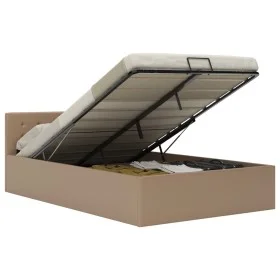 Cama canapé hidráulica cuero sintético capuchino 120x200 cm de vidaXL, Camas y somieres - Ref: Foro24-285530, Precio: 324,85 ...