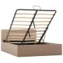 Cama canapé hidráulica cuero sintético capuchino 120x200 cm de vidaXL, Camas y somieres - Ref: Foro24-285530, Precio: 324,85 ...