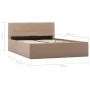 Cama canapé hidráulica cuero sintético capuchino 120x200 cm de vidaXL, Camas y somieres - Ref: Foro24-285530, Precio: 324,85 ...