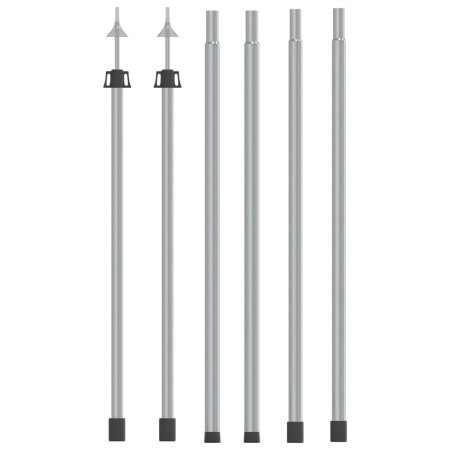Telescopic awning poles 2 pcs galvanized steel 102-260 cm by vidaXL, Tent poles and stakes - Ref: Foro24-315219, Price: 44,42...