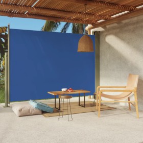 Toldo lateral retráctil para patio azul 220x300 cm