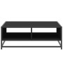 Mesa de centro madera de ingeniería y metal negro 80x80x30 cm en Mesas de centro | Comprar online en Foro24