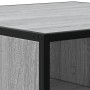 Mesa de centro madera ingeniería metal gris Sonoma 80x80x30 cm