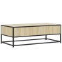 Mesa de centro madera ingeniería metal roble Sonoma 100x50x35cm en Mesas de centro | Comprar online en Foro24